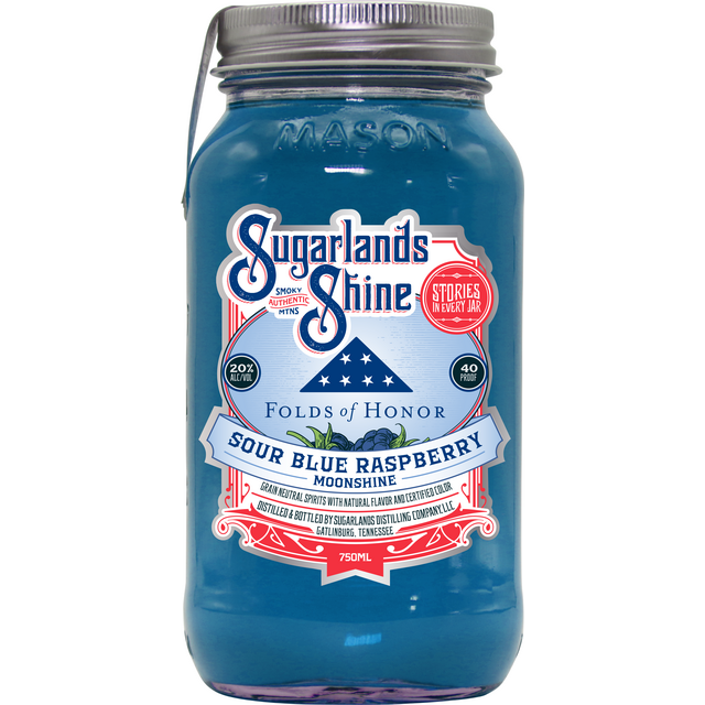 Sugarlands Sour Blue Raspberry Moonshine Folds of Honor